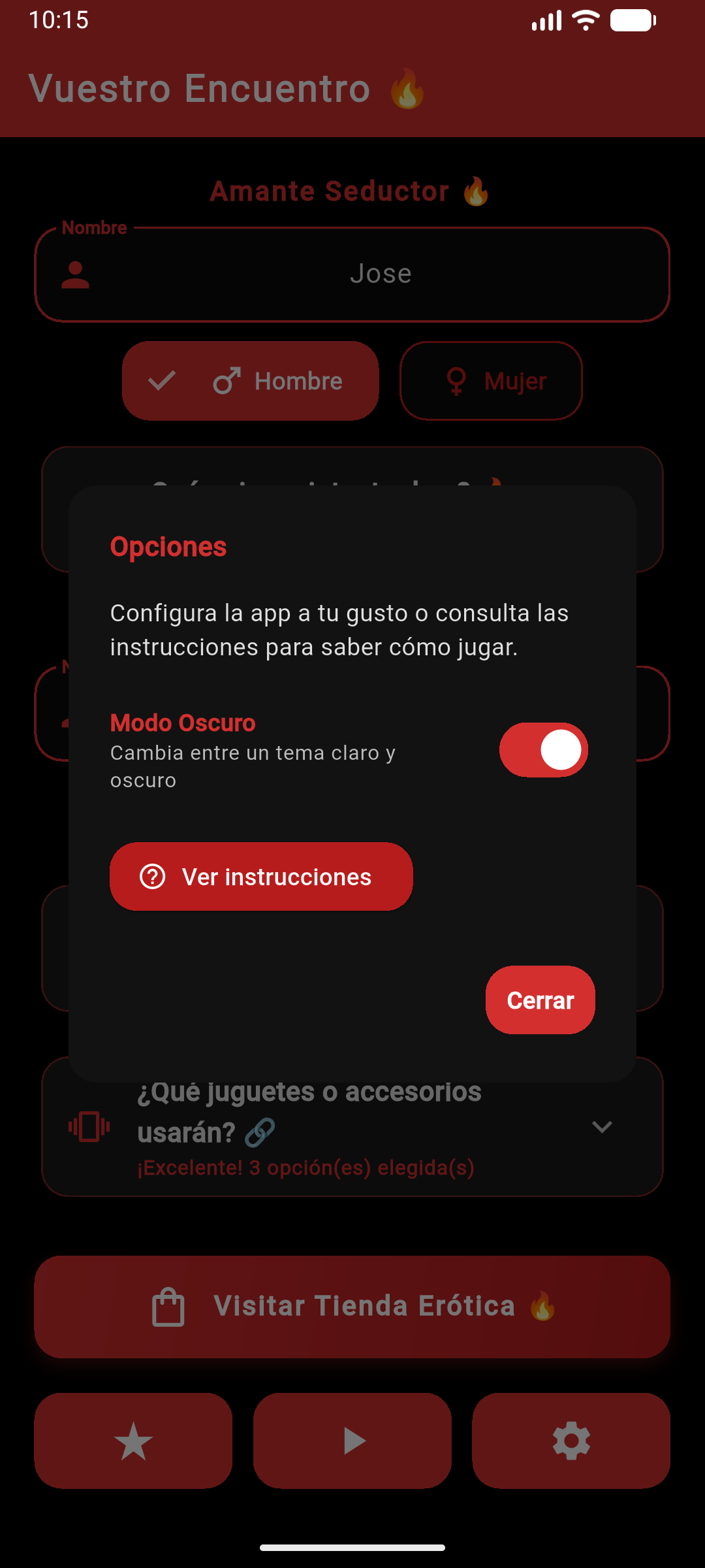 Ajustes y opciones personalizadas